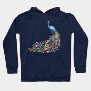 Peacock Watercolor Beauty Feather Hoodie